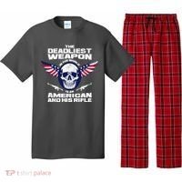 The Deadliest Weapon American And His Rifle Pajama Set thumb 0