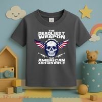 The Deadliest Weapon American And His Rifle Toddler T-Shirt thumb 3