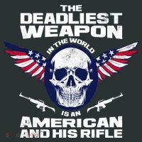 The Deadliest Weapon American And His Rifle Toddler T-Shirt thumb 4