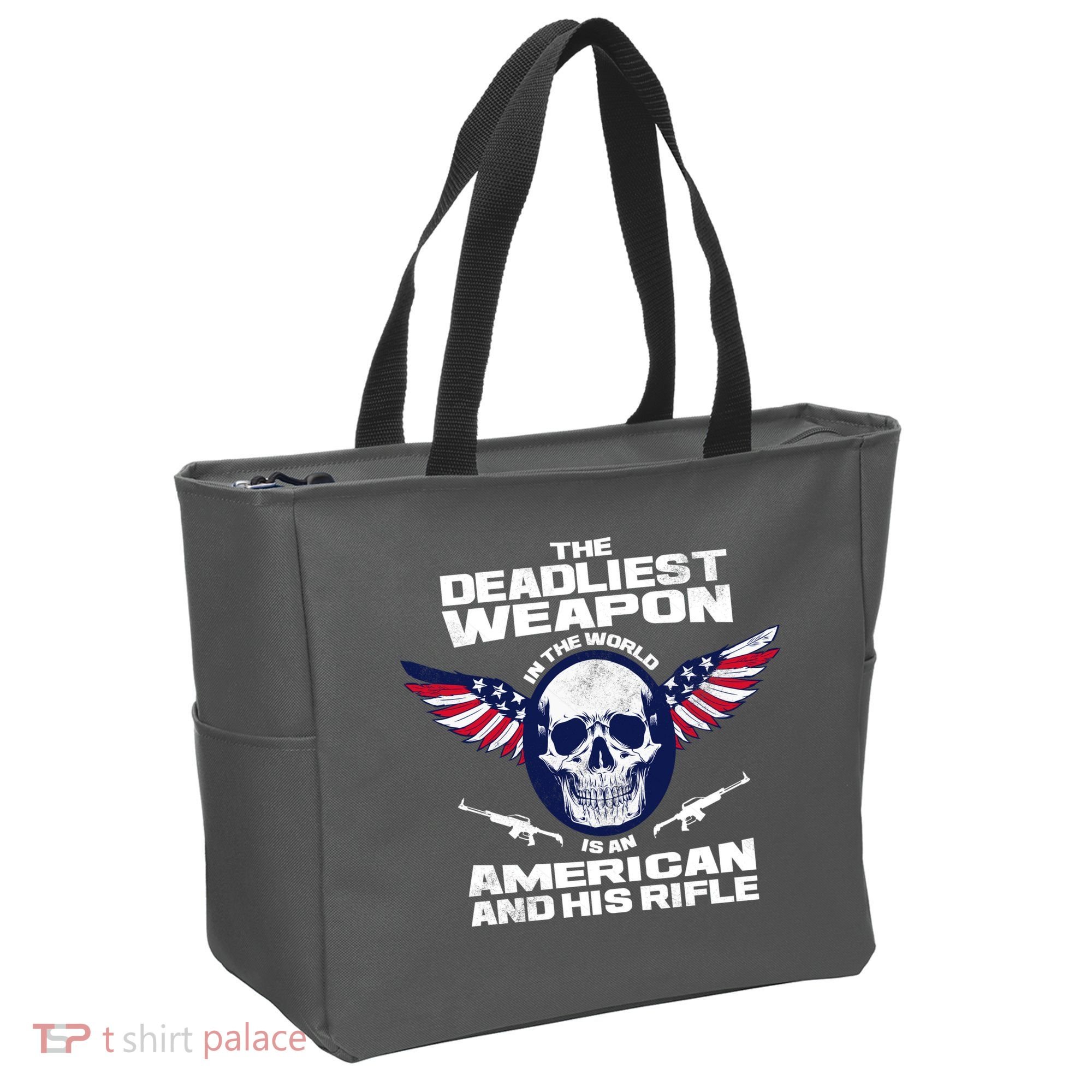 The Deadliest Weapon American And His Rifle Tote Bag