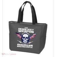 The Deadliest Weapon American And His Rifle Tote Bag thumb 3