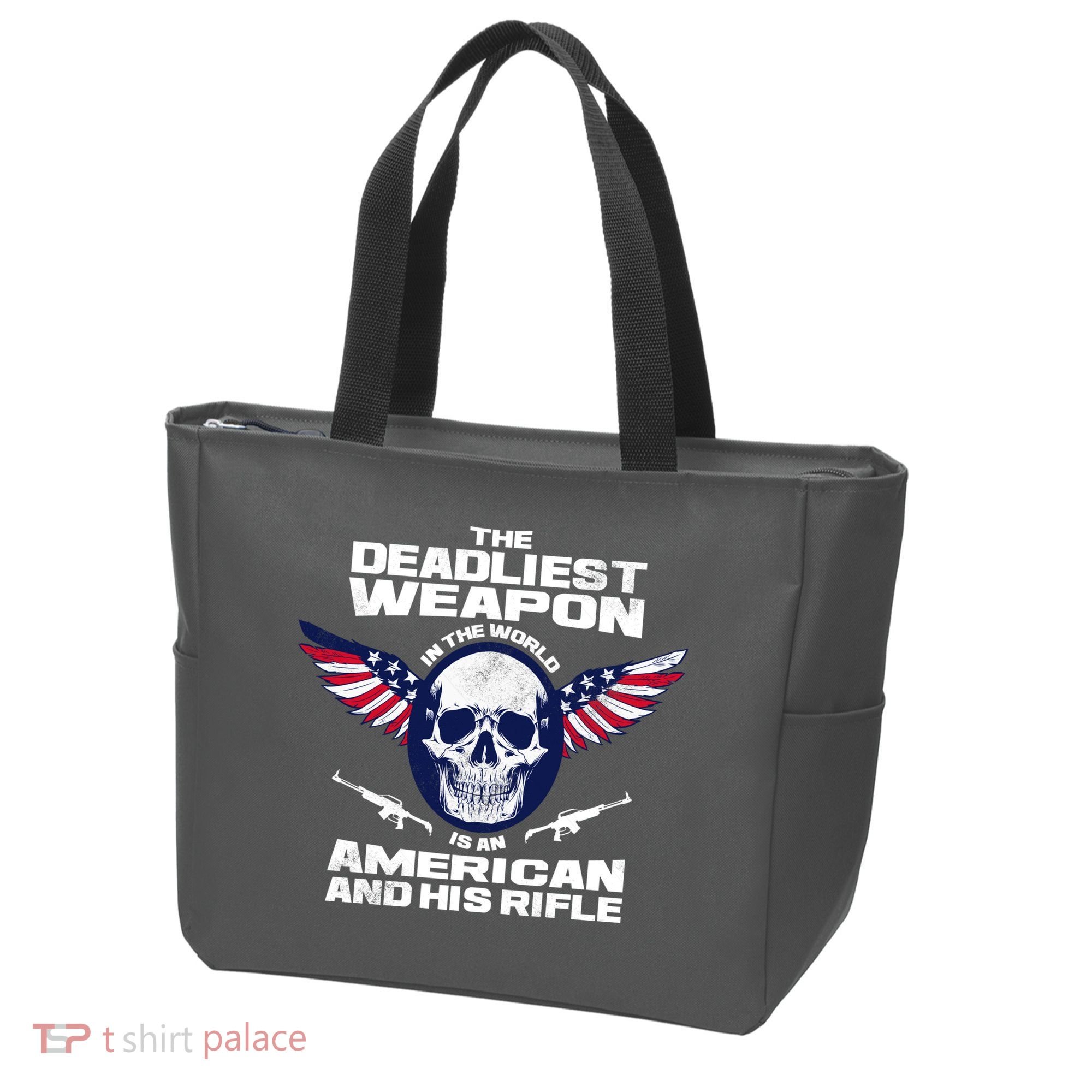 The Deadliest Weapon American And His Rifle Tote Bag