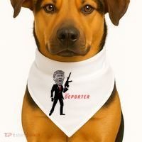 The Deporter Funny Donald Trump USA-Made Doggie Bandana thumb 1