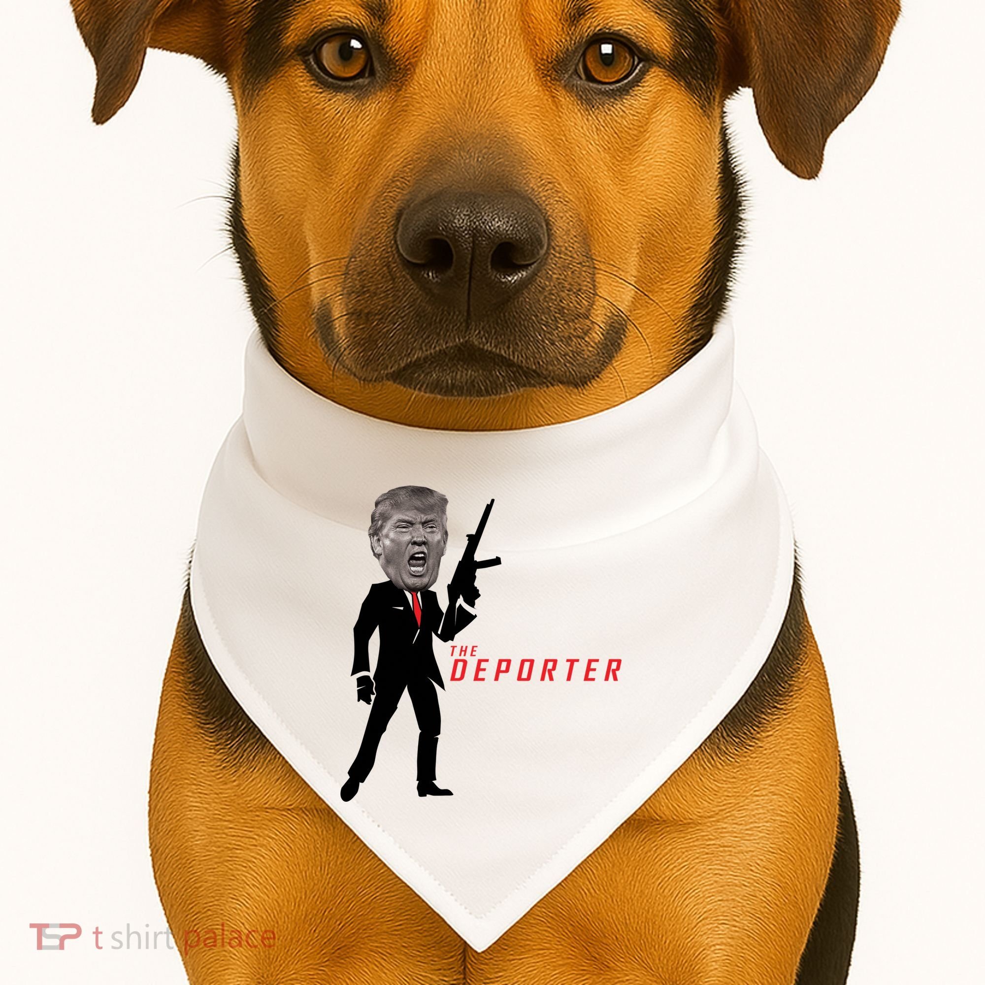 The Deporter Funny Donald Trump USA-Made Doggie Bandana