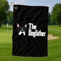 The Dog Father Boston Terrier Golf Towel thumb 1