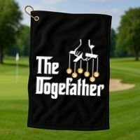 The Dogefather Golf Towel thumb 1