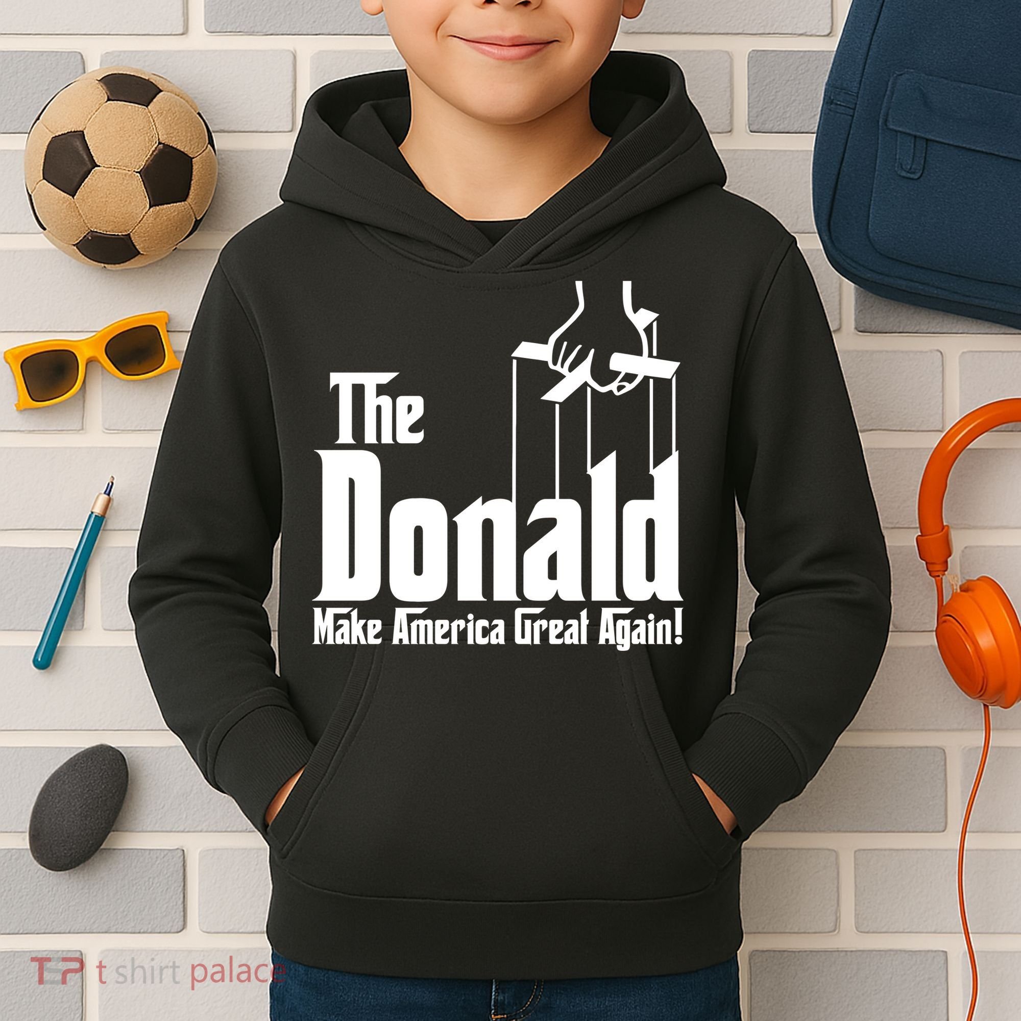 The Donald Make America Great Again! President Trump Spoof Kids Hoodie