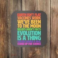The Earth Isn't Flat Stand Up For Science Coaster thumb 0