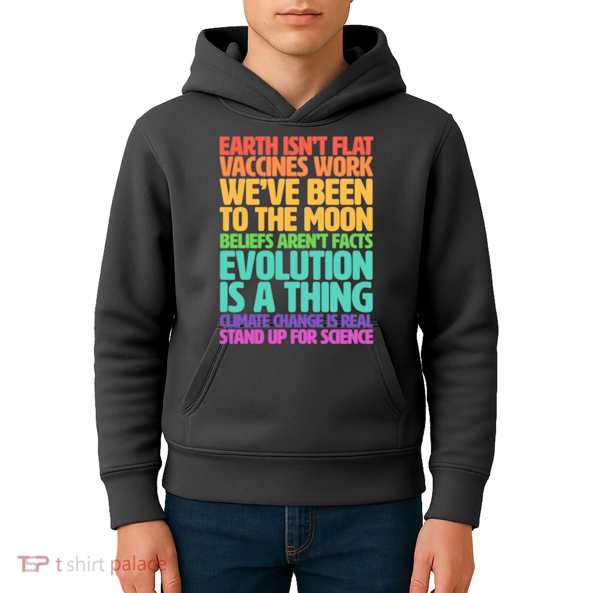The Earth Isn't Flat Stand Up For Science Kids Hoodie