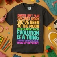 The Earth Isn't Flat Stand Up For Science Kids T-Shirt thumb 3