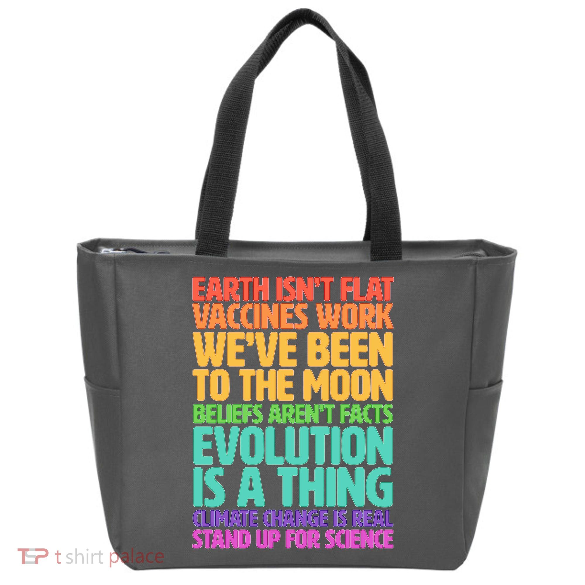 The Earth Isn't Flat Stand Up For Science Tote Bag