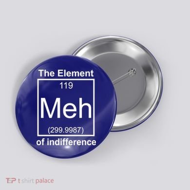 The Element Meh Of Indifference Button