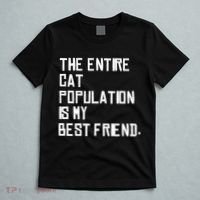 The Entire Cat Population Is My Best Friend T-Shirt thumb 5