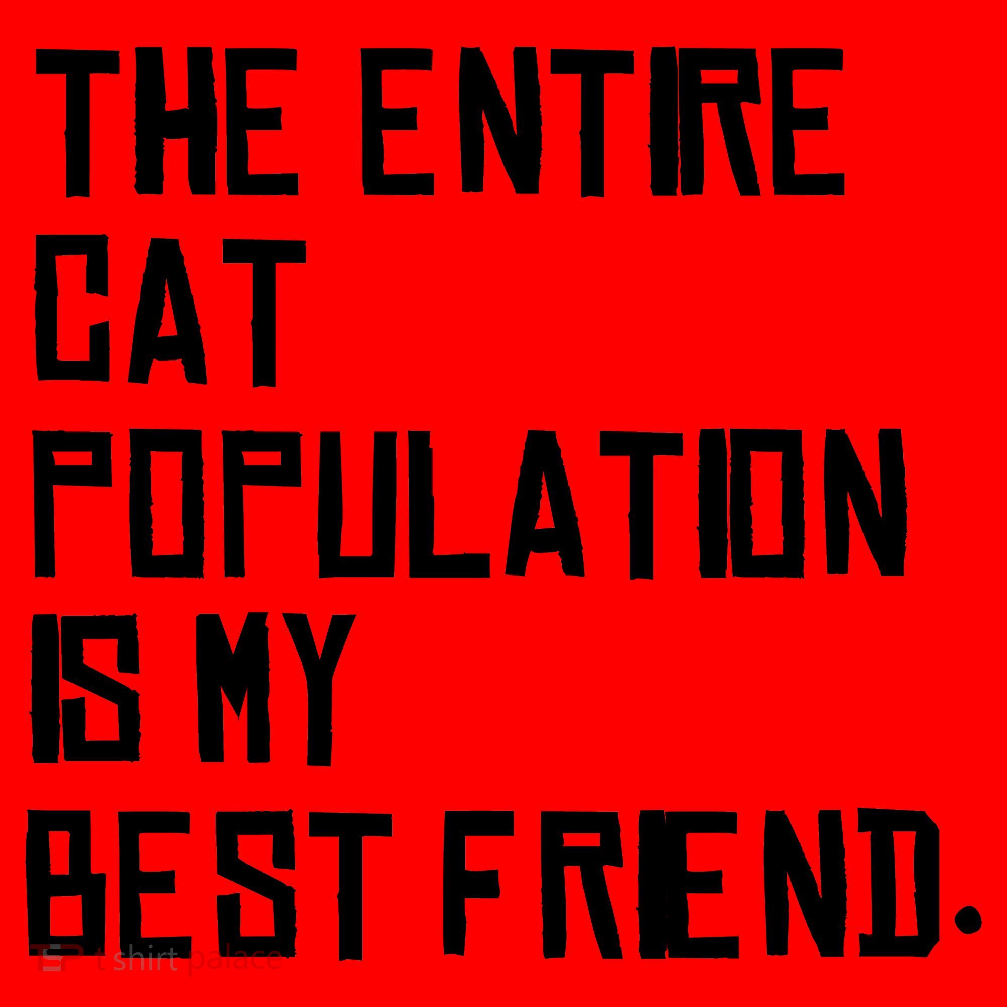 The Entire Cat Population Is My Best Friend Santa Hat