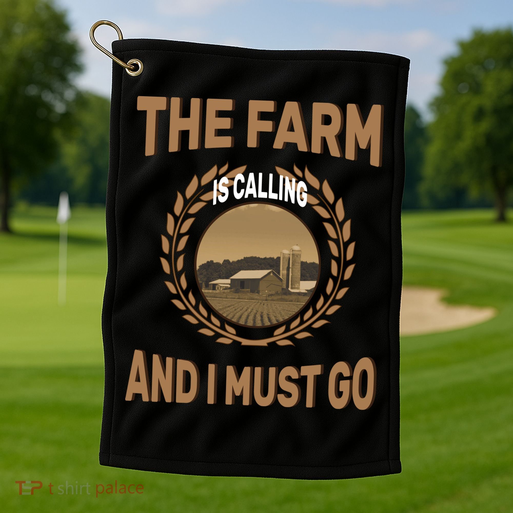 The Farm Is Calling And I Must Go Golf Towel