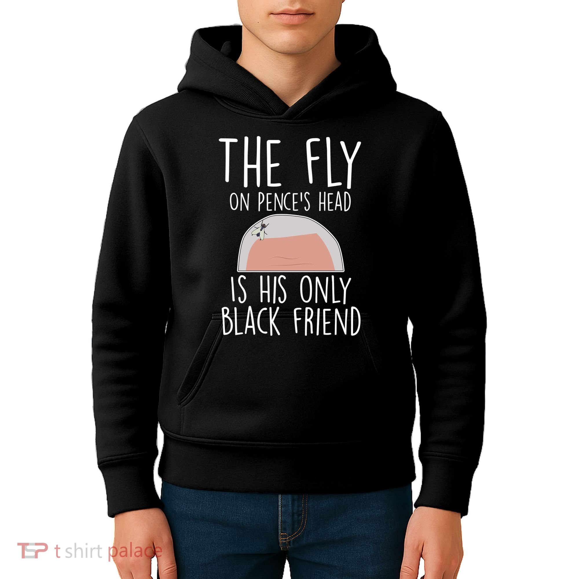 The Fly On Pence's Head Is His Only Black Friend Kids Hoodie