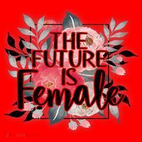 The Future Is Female Santa Hat thumb 1