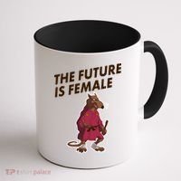 The Future Is Female Funny Splinter Meme Coffee Mug thumb 1