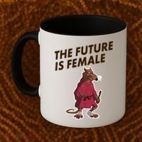 The Future Is Female Funny Splinter Meme Coffee Mug thumb 2