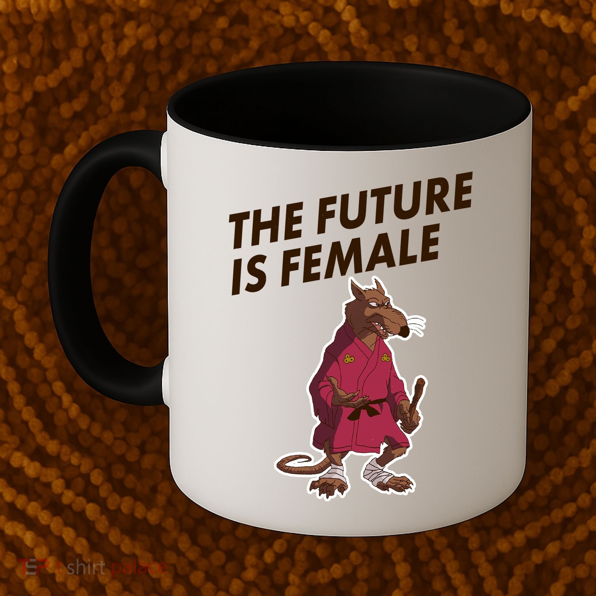 The Future Is Female Funny Splinter Meme Coffee Mug