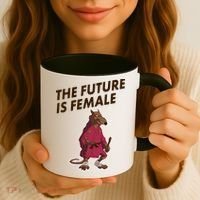 The Future Is Female Funny Splinter Meme Coffee Mug thumb 3