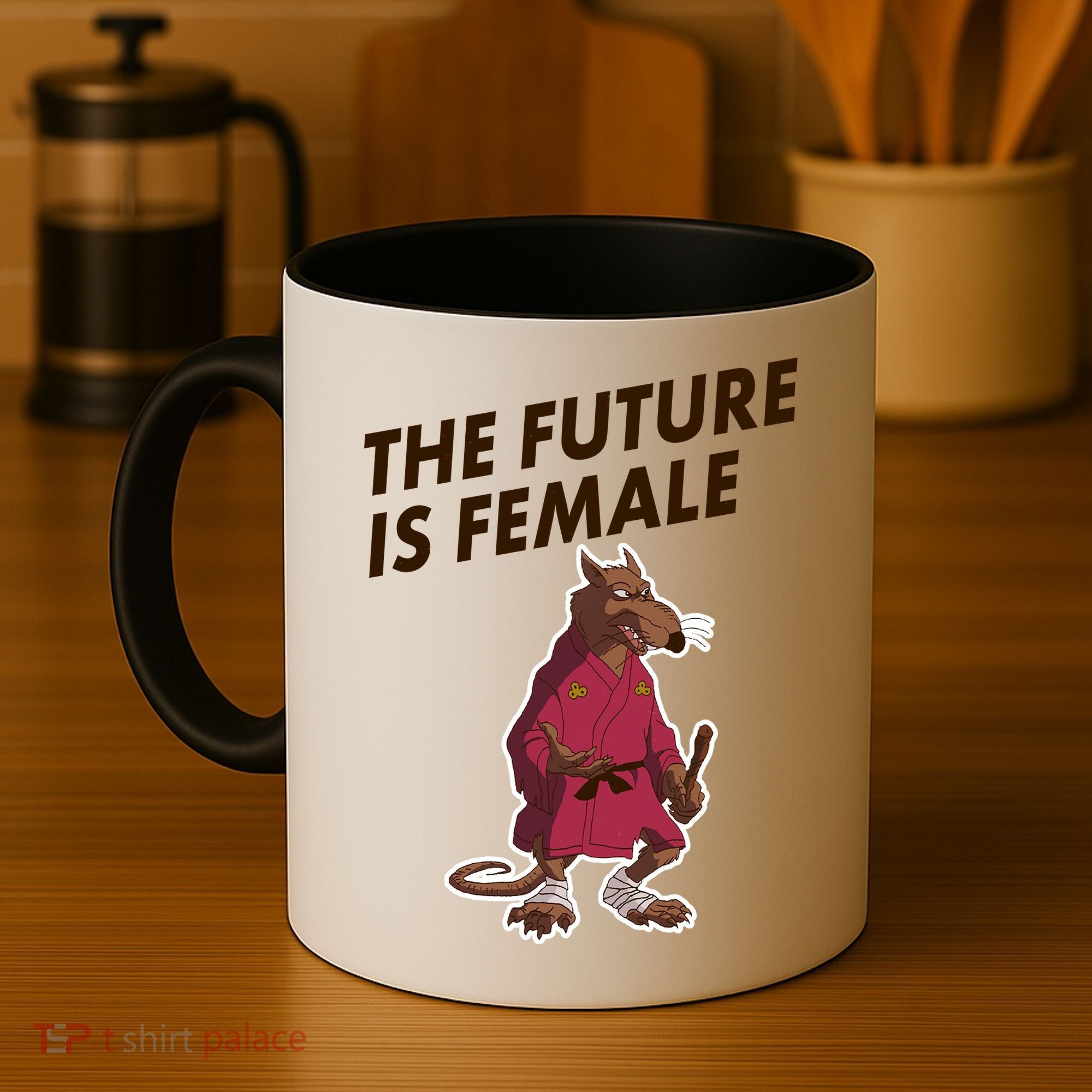 The Future Is Female Funny Splinter Meme Coffee Mug