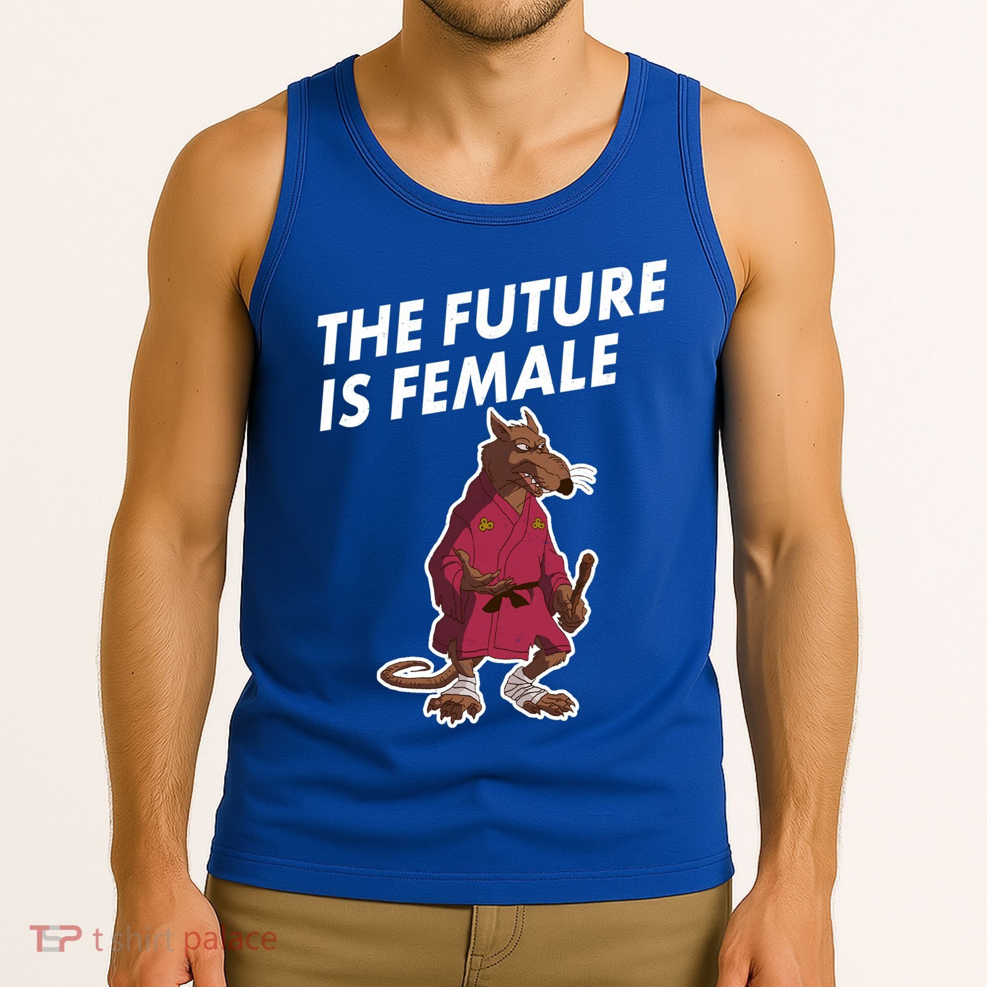 The Future Is Female Funny Splinter Meme Tank Top