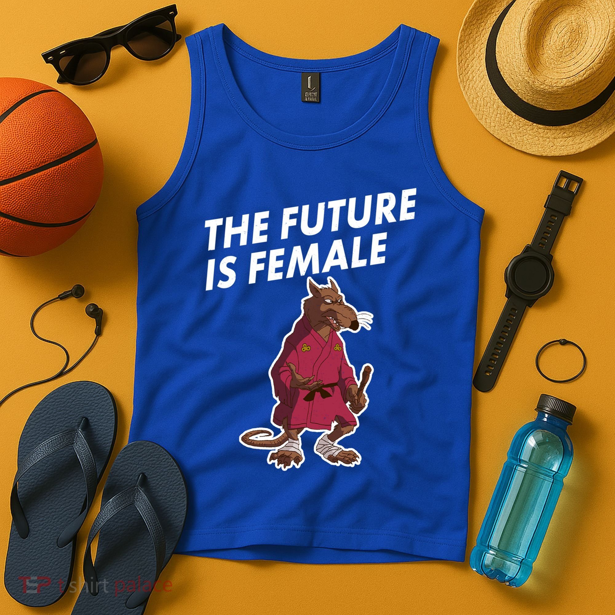 The Future Is Female Funny Splinter Meme Tank Top