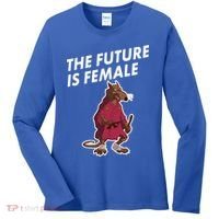 The Future Is Female Funny Splinter Meme Women's Long Sleeve Shirt thumb 0