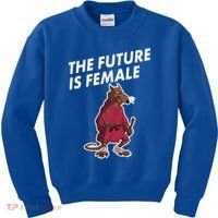 The Future Is Female Funny Splinter Meme Kids Sweatshirt thumb 0