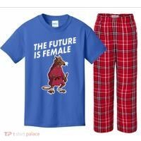 The Future Is Female Funny Splinter Meme Kids Plaid Pajama Set thumb 0