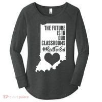 The Future Is In Our Classroom #REDFORED Women's Perfect Tri Tunic Long Sleeve Shirt thumb 0