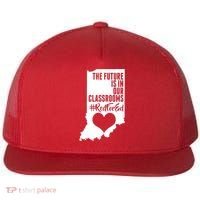 The Future Is In Our Classroom #REDFORED Flat Bill Trucker Hat thumb 0