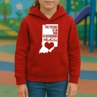 The Future Is In Our Classroom #REDFORED Kids Hoodie thumb 3