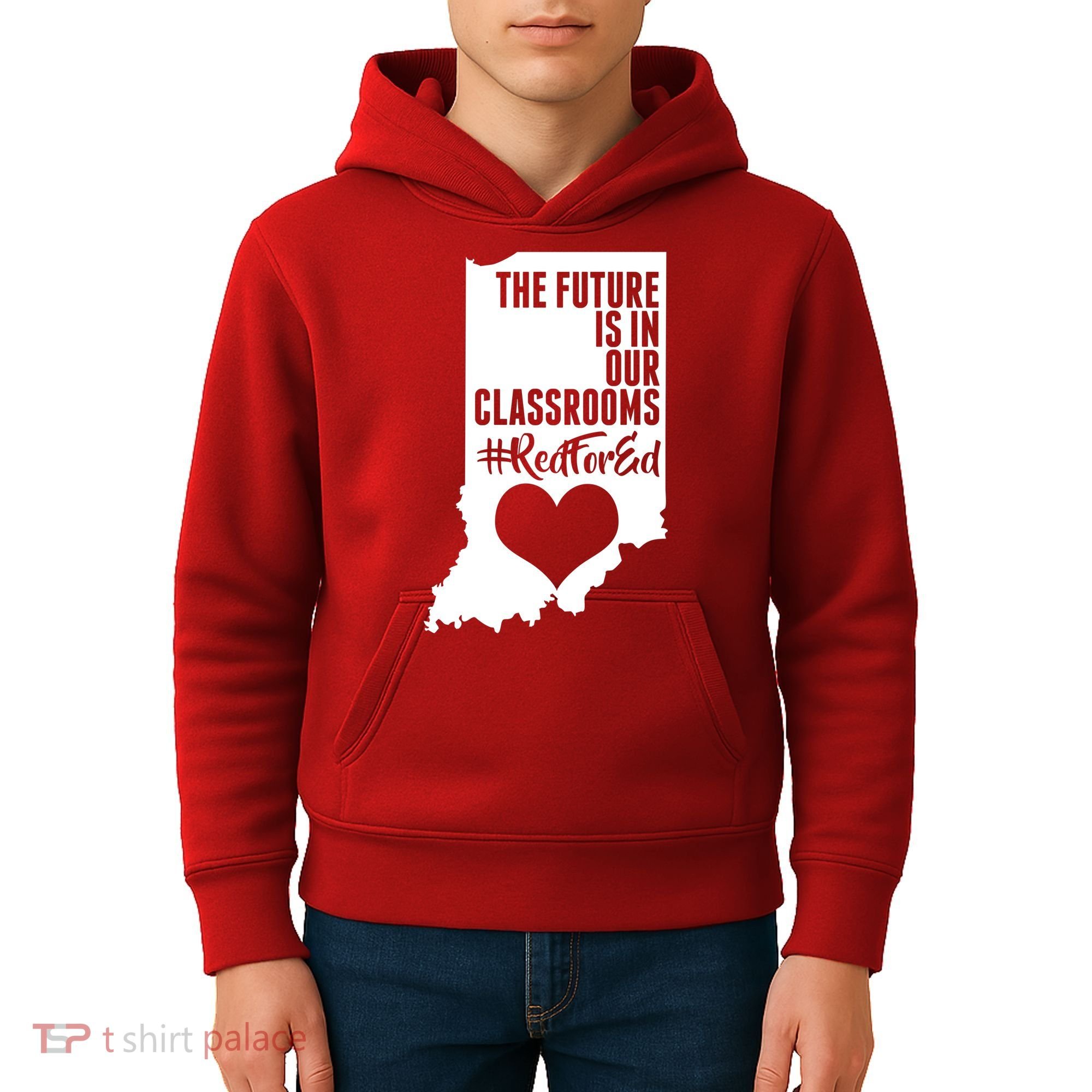 The Future Is In Our Classroom #REDFORED Kids Hoodie