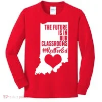 The Future Is In Our Classroom #REDFORED Kids Long Sleeve Shirt thumb 0