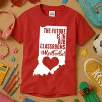 The Future Is In Our Classroom #REDFORED Kids T-Shirt thumb 3