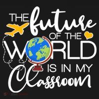The Future of the World Is In My Classroom Ornament thumb 1
