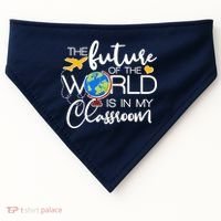 The Future of the World Is In My Classroom USA-Made Doggie Bandana thumb 0