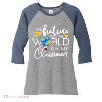 The Future of the World Is In My Classroom Women's Tri-Blend 3/4-Sleeve Raglan Shirt thumb 0