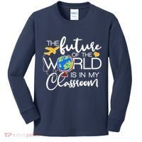 The Future of the World Is In My Classroom Kids Long Sleeve Shirt thumb 0