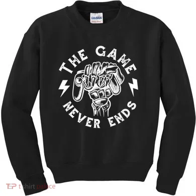 The Game Never Ends Kids Sweatshirt