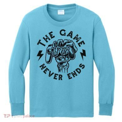 The Game Never Ends Kids Long Sleeve Shirt