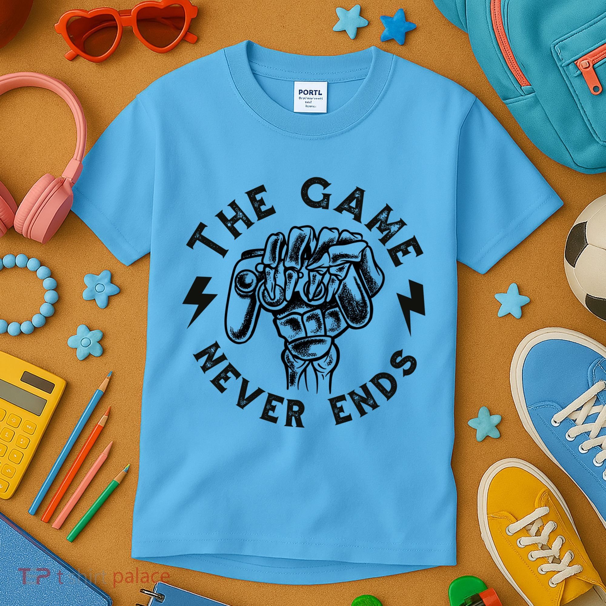 The Game Never Ends Kids T-Shirt
