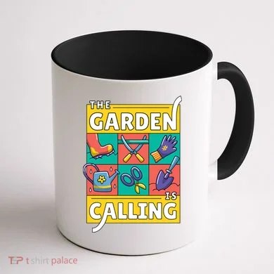 The Garden Is Calling Coffee Mug back