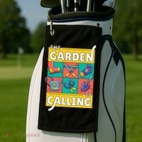The Garden Is Calling Golf Towel thumb 2