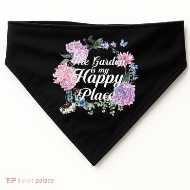 The Garden Is My Happy Place USA-Made Doggie Bandana