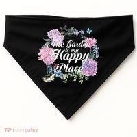The Garden Is My Happy Place USA-Made Doggie Bandana thumb 0