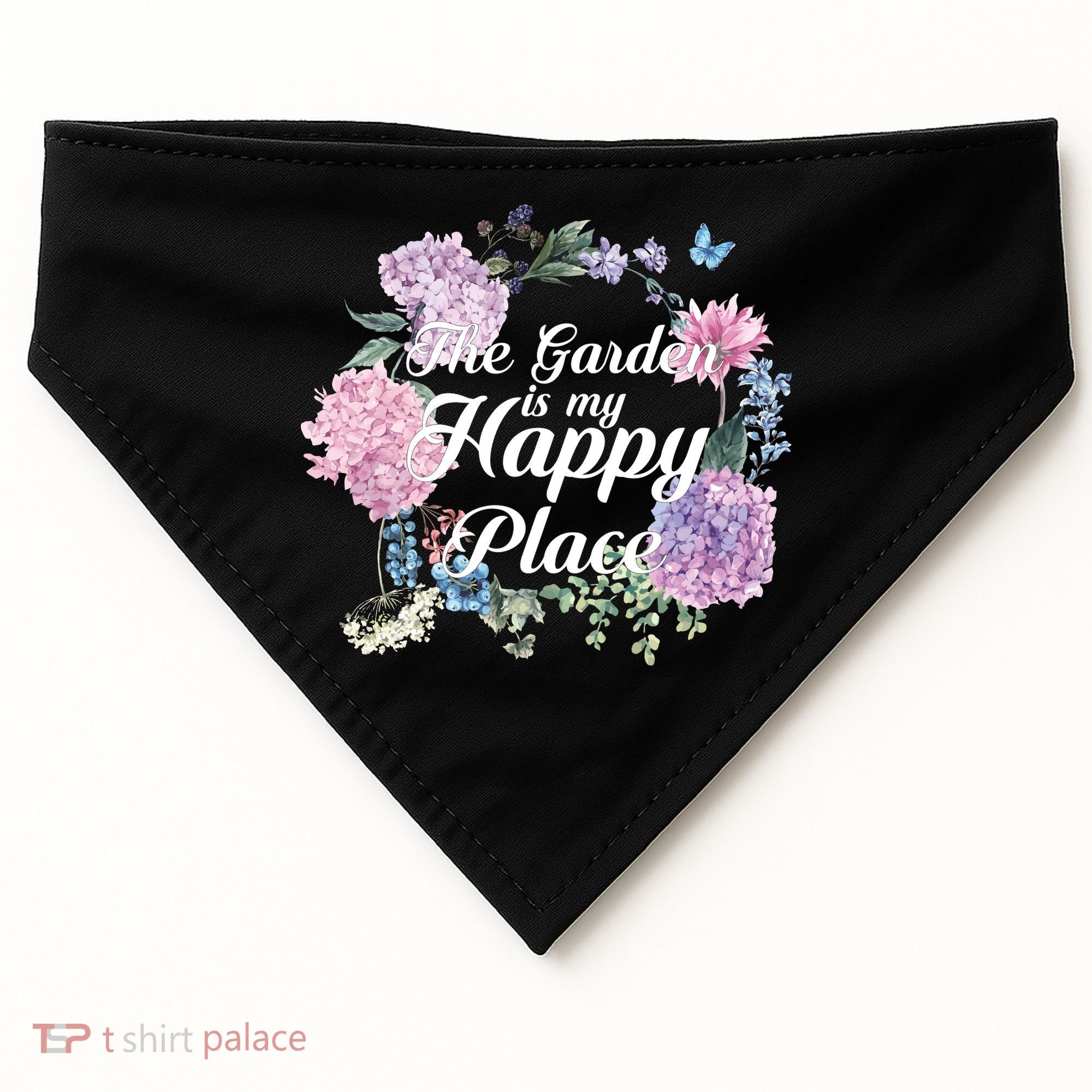 The Garden Is My Happy Place USA-Made Doggie Bandana