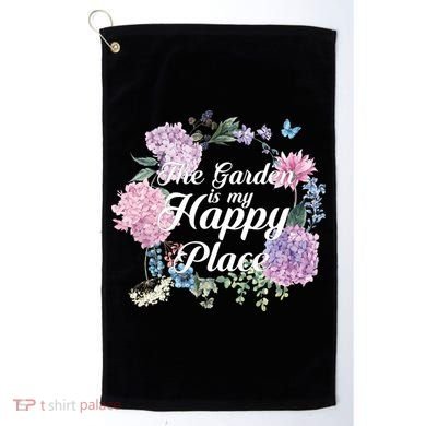 The Garden Is My Happy Place Golf Towel